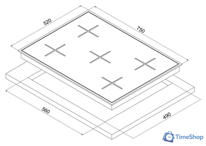Варочная панель Kernau KGH 7533 TCI B - Изображение №2 — Интернет-магазин Time-Shop