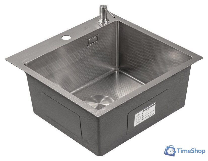 Кухонная мойка Roxen Snake 560220-45-S сатин/текстурная поверхность (с ролл-матом и дозатором) - Изображение №8 — Интернет-магазин Time-Shop