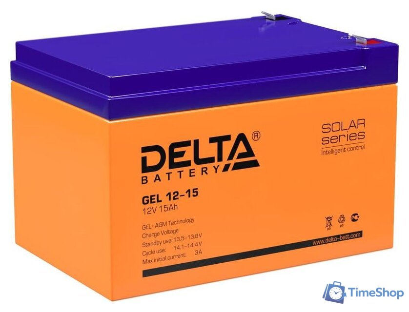Аккумулятор для ИБП Delta GEL 12-15 (12В/15 А·ч) - Изображение №1 — Интернет-магазин Time-Shop