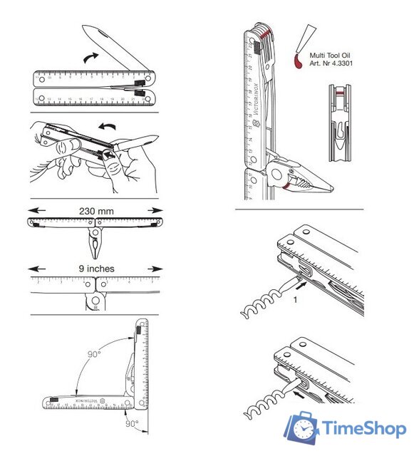 Мультитул Victorinox SwissTool 3.0323.L - Изображение №8 — Интернет-магазин Time-Shop