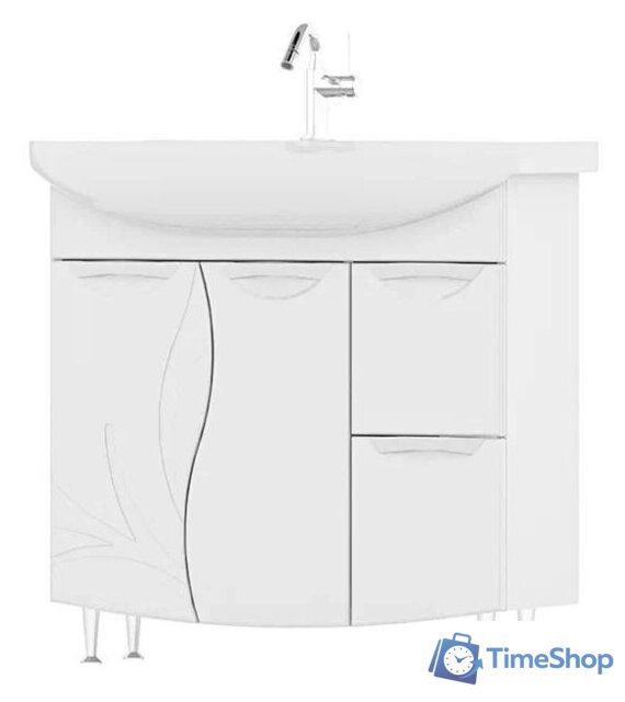  Volna Тумба под умывальник Adel 80 2D.2Y напольная Балтика - Изображение №1 — Интернет-магазин Time-Shop