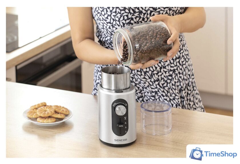Электрическая кофемолка Sencor SCG 3550SS - Изображение №8 — Интернет-магазин Time-Shop