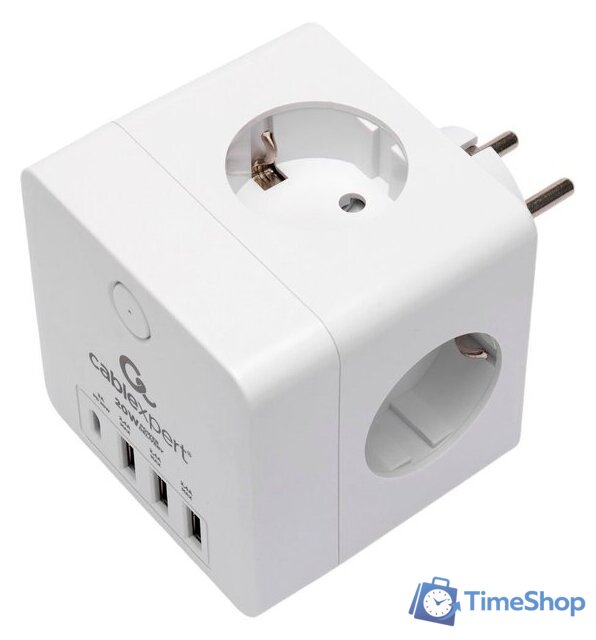 Сетевой фильтр Cablexpert CUBE-4-CU3-W - Изображение №1 — Интернет-магазин Time-Shop