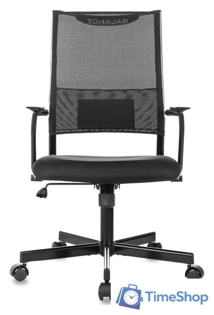 Офисное кресло Бюрократ CH Balance черный Elastic-102 TW-11 (сетка/ткань крестовина металл черный) - Изображение №2 — Интернет-магазин Time-Shop