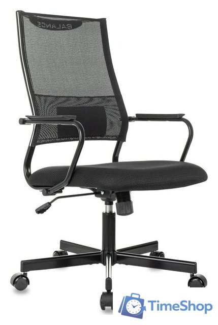 Офисное кресло Бюрократ CH Balance черный Elastic-102 TW-11 (сетка/ткань крестовина металл черный) - Изображение №1 — Интернет-магазин Time-Shop