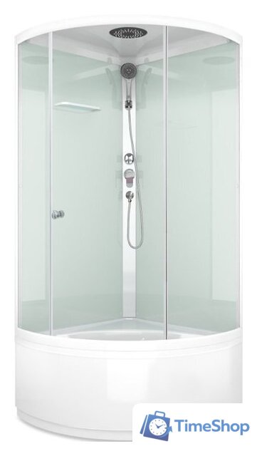 Душевая кабина Domani-Spa Simple High 90x90 (прозрачное стекло/белый) - Изображение №1 — Интернет-магазин Time-Shop