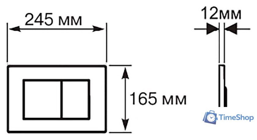 Панель смыва Aquatek KDI-0000040 (черный матовый) - Изображение №3 — Интернет-магазин Time-Shop