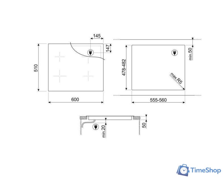 Варочная панель Smeg SIM3644D - Изображение №2 — Интернет-магазин Time-Shop