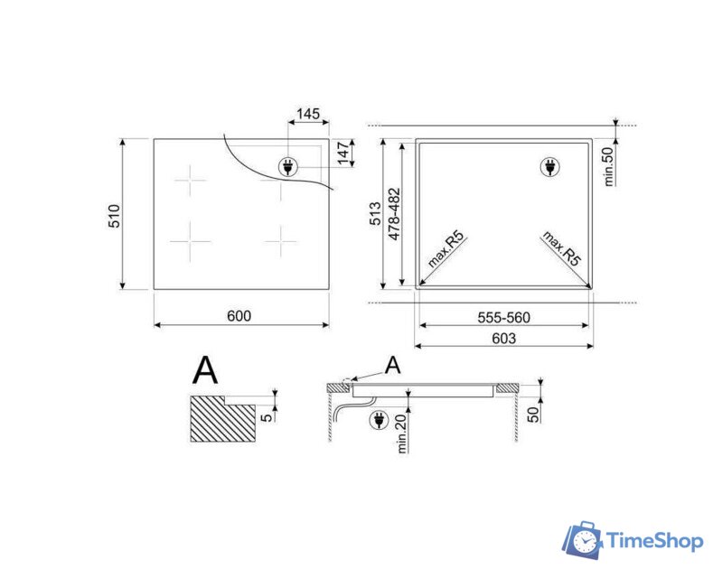 Варочная панель Smeg SIM3644D - Изображение №3 — Интернет-магазин Time-Shop