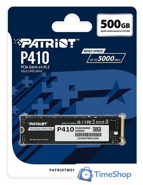 SSD Patriot P410 500GB P410P500GM28H - Изображение №4 — Интернет-магазин Time-Shop