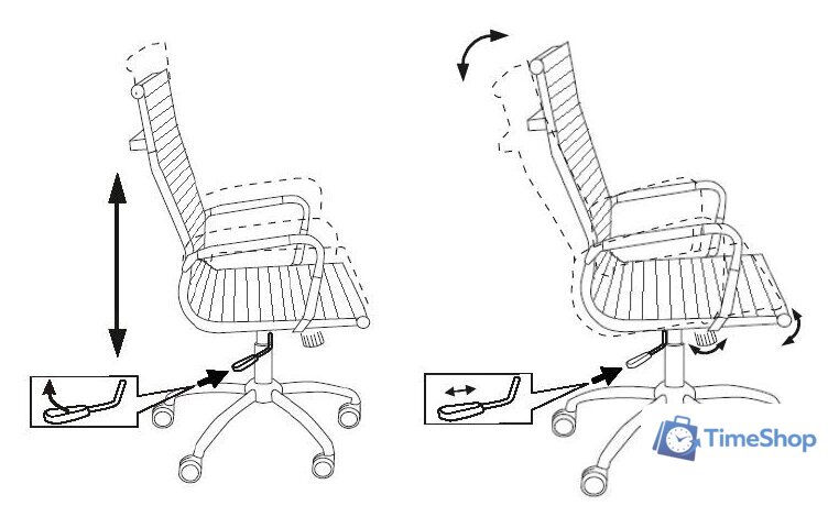 Офисное кресло Бюрократ CH-883 (черный) - Изображение №2 — Интернет-магазин Time-Shop