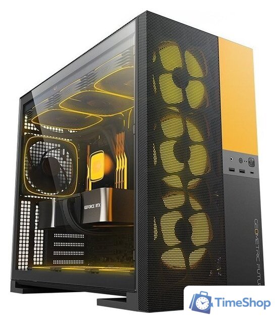 Корпус Geometric Future Model 5 Vent 5FAN (черный/желтый) - Изображение №2 — Интернет-магазин Time-Shop