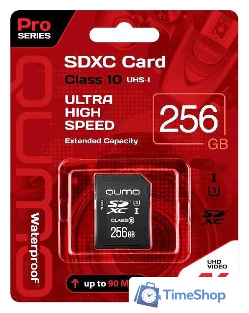 Карта памяти QUMO SDXC QM256GSDXC10U1 256GB - Изображение №1 — Интернет-магазин Time-Shop