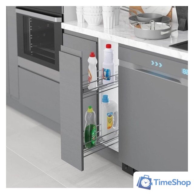 Корзина выдвижная Starax 200 S-2426-C (левое крепление, хром) - Изображение №2 — Интернет-магазин Time-Shop