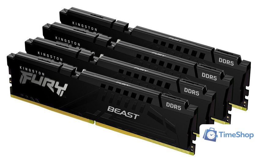 Оперативная память Kingston FURY Beast 4x16ГБ DDR5 6000 МГц KF560C40BBK4-64 - Изображение №1 — Интернет-магазин Time-Shop