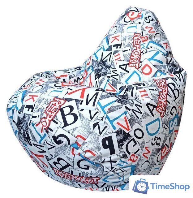 Кресло-мешок Flagman Груша Макси Г2.5-139 ABC 3 (голубой) - Изображение №1 — Интернет-магазин Time-Shop