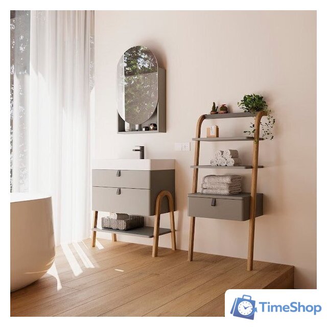  Lauter Шкаф с зеркалом Estel 50 (серо-зеленый полуматовый) - Изображение №3 — Интернет-магазин Time-Shop