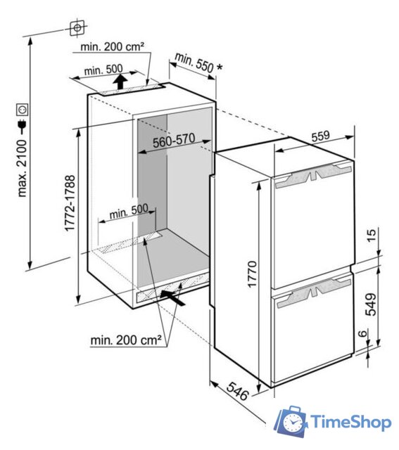 Холодильник Liebherr ICNd 5173 Peak - Изображение №3 — Интернет-магазин Time-Shop