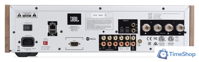 Сетевой интегральный усилитель JBL SA750 (серебристый/орех) - Изображение №3 — Интернет-магазин Time-Shop