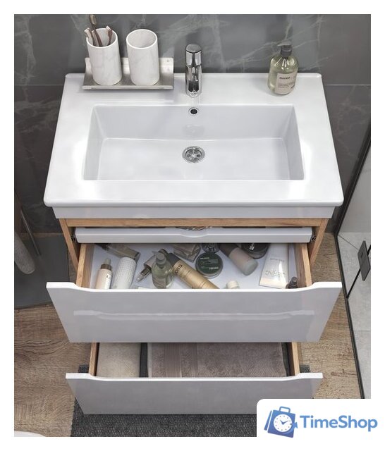  Vigo Тумба под умывальник Grani 750-0-2 Оскар (дуб золотой) - Изображение №6 — Интернет-магазин Time-Shop