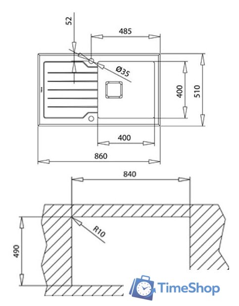 Кухонная мойка TEKA Diamond RS15 1B 1D 86 Auto (черный) - Изображение №3 — Интернет-магазин Time-Shop