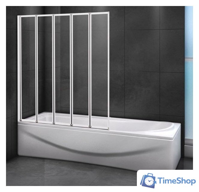 Стеклянная шторка для ванны Cezares RELAX-V-5-120/140-P-Bi-R - Изображение №1 — Интернет-магазин Time-Shop