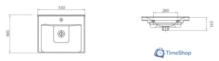  Гамма Тумба с умывальником 23оФ2/3-У 55 Сава-2055 - Изображение №6 — Интернет-магазин Time-Shop