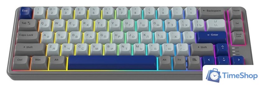 Клавиатура Ritmix RKB-568BL (серый/голубой) - Изображение №3 — Интернет-магазин Time-Shop