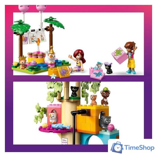 Конструктор LEGO Friends 42666 День рождения кошки и домик на дереве - Изображение №3 — Интернет-магазин Time-Shop