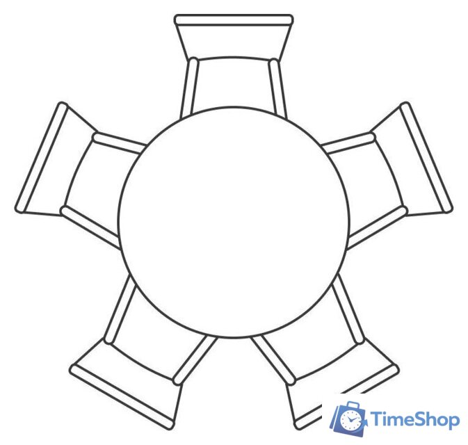 Кухонный стол Notta Барел 110 615167 (белый/белый) - Изображение №11 — Интернет-магазин Time-Shop