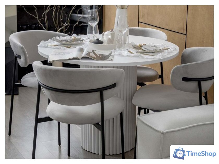 Кухонный стол Notta Барел 110 615167 (белый/белый) - Изображение №9 — Интернет-магазин Time-Shop