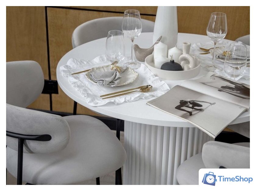 Кухонный стол Notta Барел 110 615167 (белый/белый) - Изображение №8 — Интернет-магазин Time-Shop