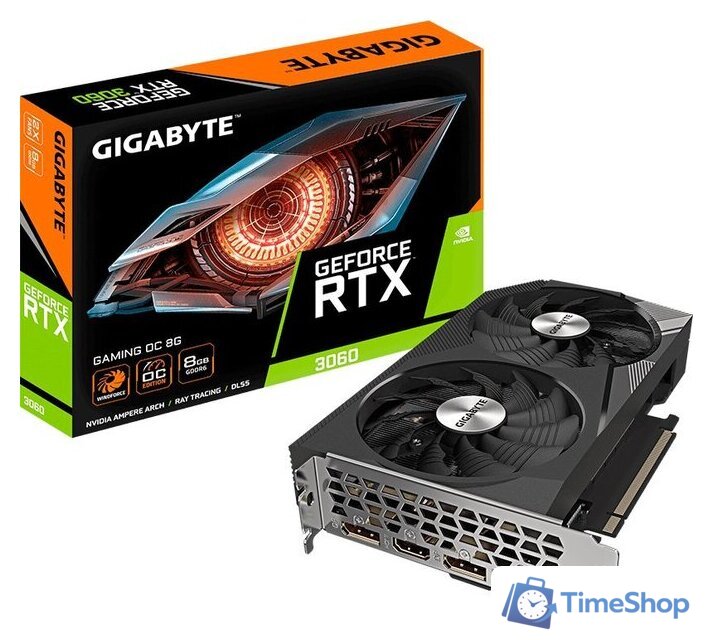 Видеокарта Gigabyte GeForce RTX 3060 Gaming OC 8G (rev. 2.0) GV-N3060GAMING OC-8GD 2.0 - Изображение №2 — Интернет-магазин Time-Shop