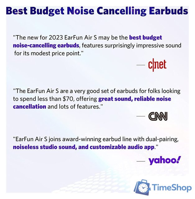 Наушники EarFun Air S (черный) - Изображение №3 — Интернет-магазин Time-Shop