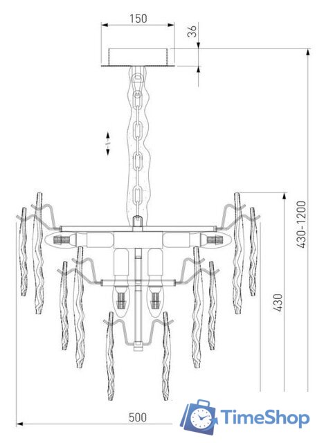 Подвесная люстра Bogate's 369/8 - Изображение №6 — Интернет-магазин Time-Shop