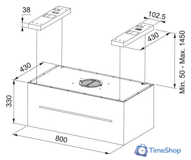 Кухонная вытяжка Franke Maris FMAS BK Extra Matt F80 KL 345.0698.564 - Изображение №23 — Интернет-магазин Time-Shop