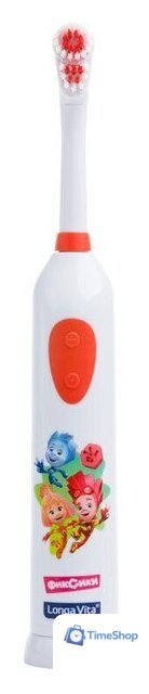 Электрическая зубная щетка Longa Vita Фиксики KEK-3 (белый, 2 насадки) - Изображение №2 — Интернет-магазин Time-Shop