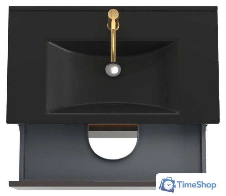  ЗОВ Тумба под умывальник Лира 100 L100MWFMLGVG (графель глянец) - Изображение №3 — Интернет-магазин Time-Shop