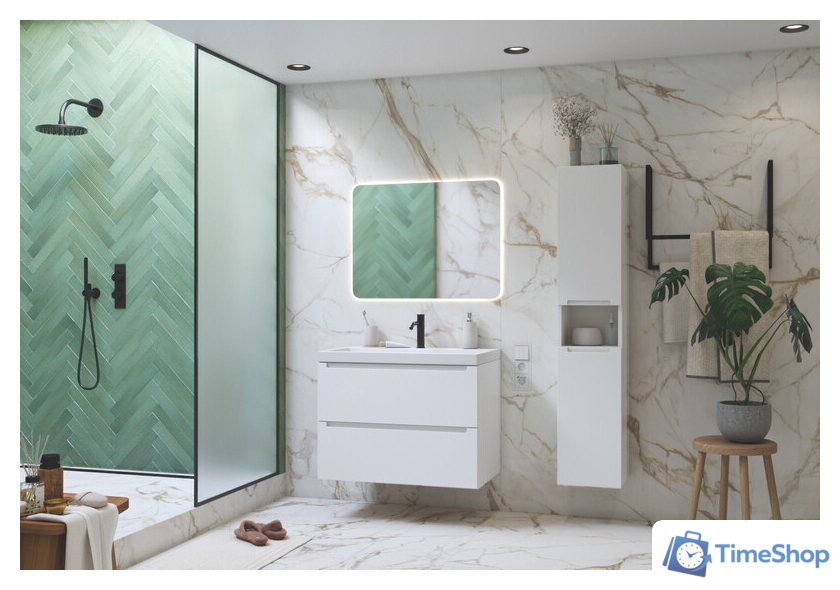  ЗОВ Тумба с умывальником Дион 60 D60LWP0M9003MKV5-OL60 (белый матовый) - Изображение №4 — Интернет-магазин Time-Shop