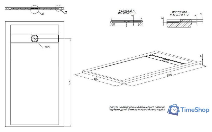 Душевой поддон Allen Brau Infinity 160x90 8.21007-21 - Изображение №7 — Интернет-магазин Time-Shop