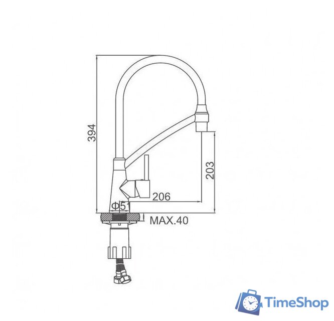 Смеситель Ledeme L4399D-12 - Изображение №6 — Интернет-магазин Time-Shop