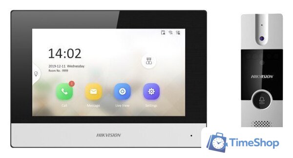Комплект видеодомофона Hikvision DS-KIS302-P - Изображение №1 — Интернет-магазин Time-Shop