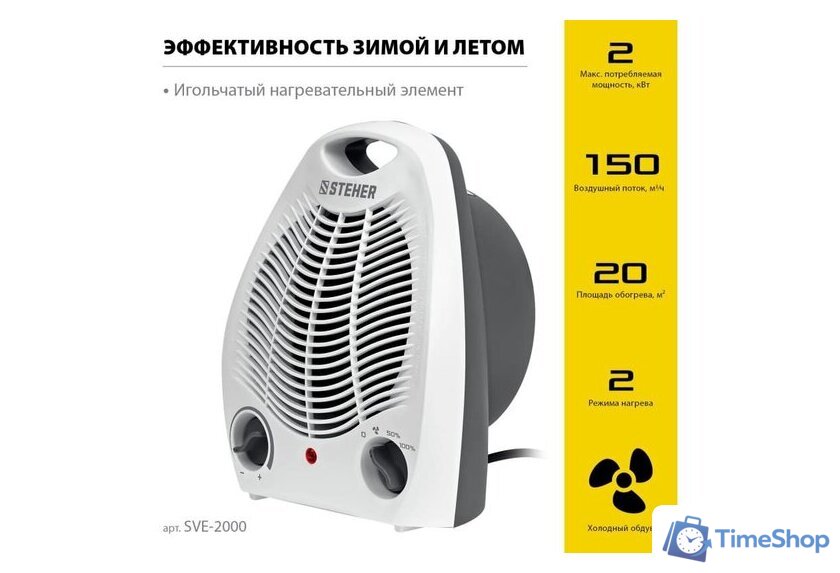 Тепловентилятор Steher SVE-2000 - Изображение №4 — Интернет-магазин Time-Shop