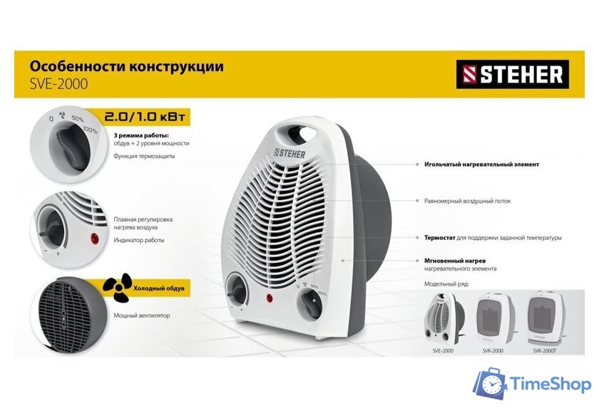 Тепловентилятор Steher SVE-2000 - Изображение №13 — Интернет-магазин Time-Shop