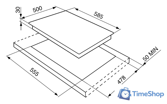 Варочная панель Smeg S64SB - Изображение №2 — Интернет-магазин Time-Shop