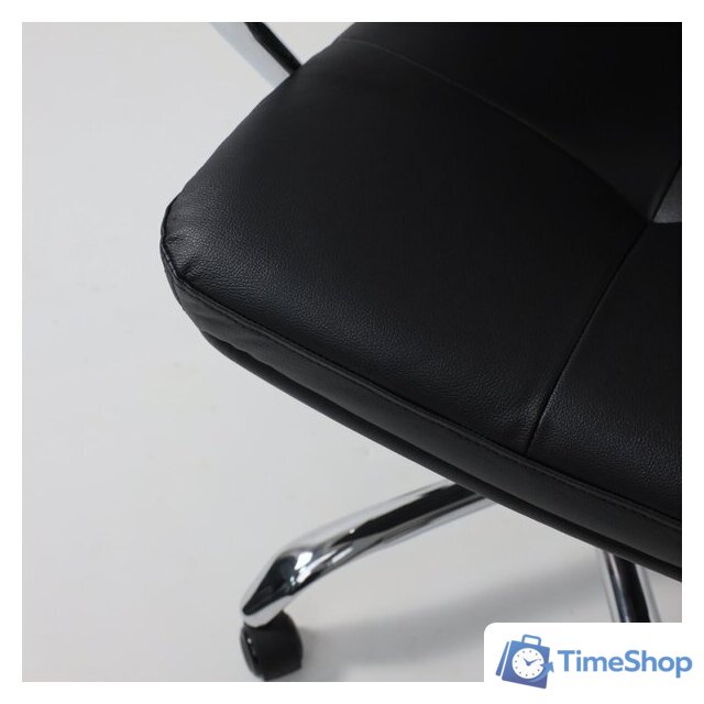 Офисное кресло AksHome Немига 1 (кожа натуральная Black/основание хром) - Изображение №10 — Интернет-магазин Time-Shop