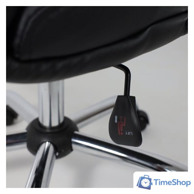 Офисное кресло AksHome Немига 1 (кожа натуральная Black/основание хром) - Изображение №13 — Интернет-магазин Time-Shop