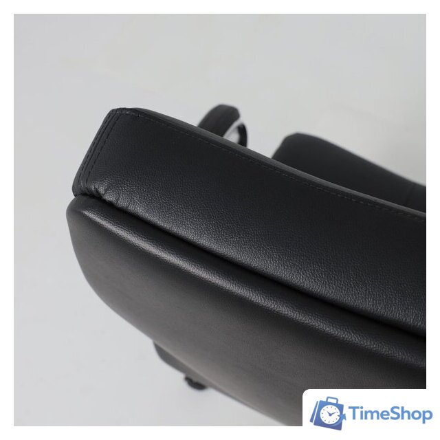 Офисное кресло AksHome Немига 1 (кожа натуральная Black/основание хром) - Изображение №7 — Интернет-магазин Time-Shop