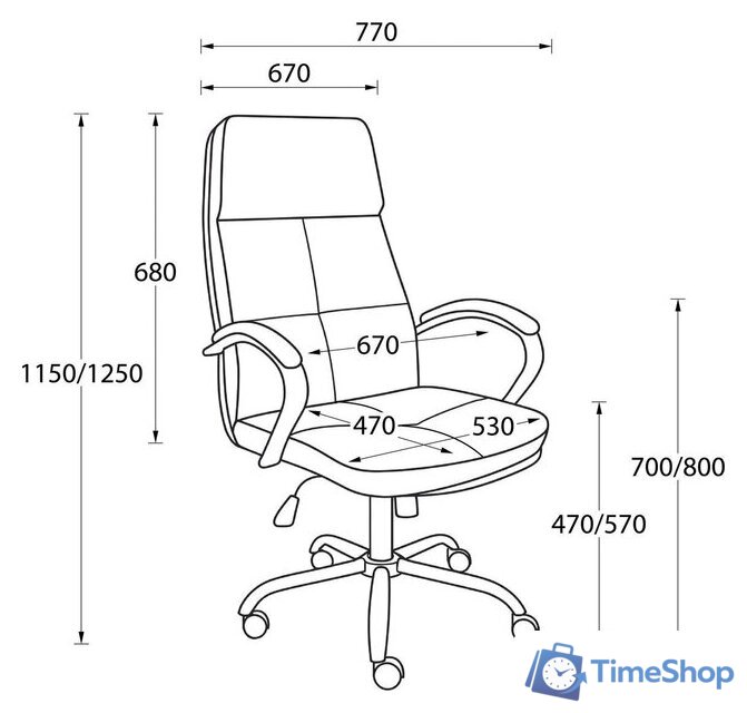 Офисное кресло AksHome Немига 1 (кожа натуральная Black/основание хром) - Изображение №17 — Интернет-магазин Time-Shop