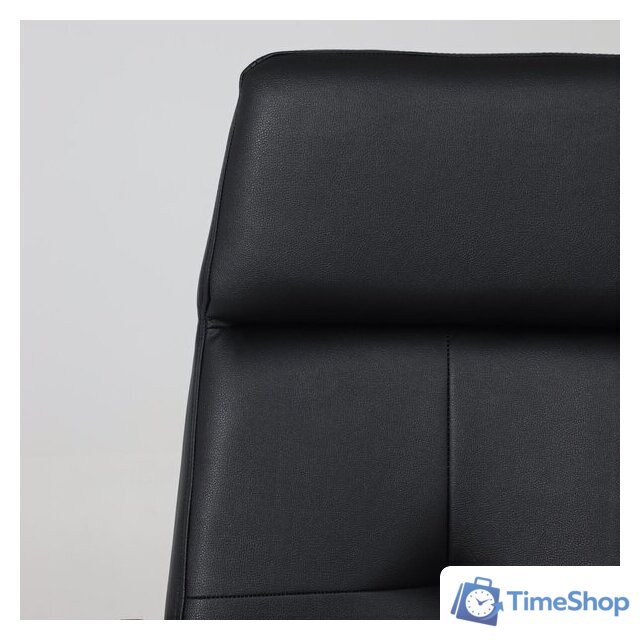 Офисное кресло AksHome Немига 1 (кожа натуральная Black/основание хром) - Изображение №9 — Интернет-магазин Time-Shop